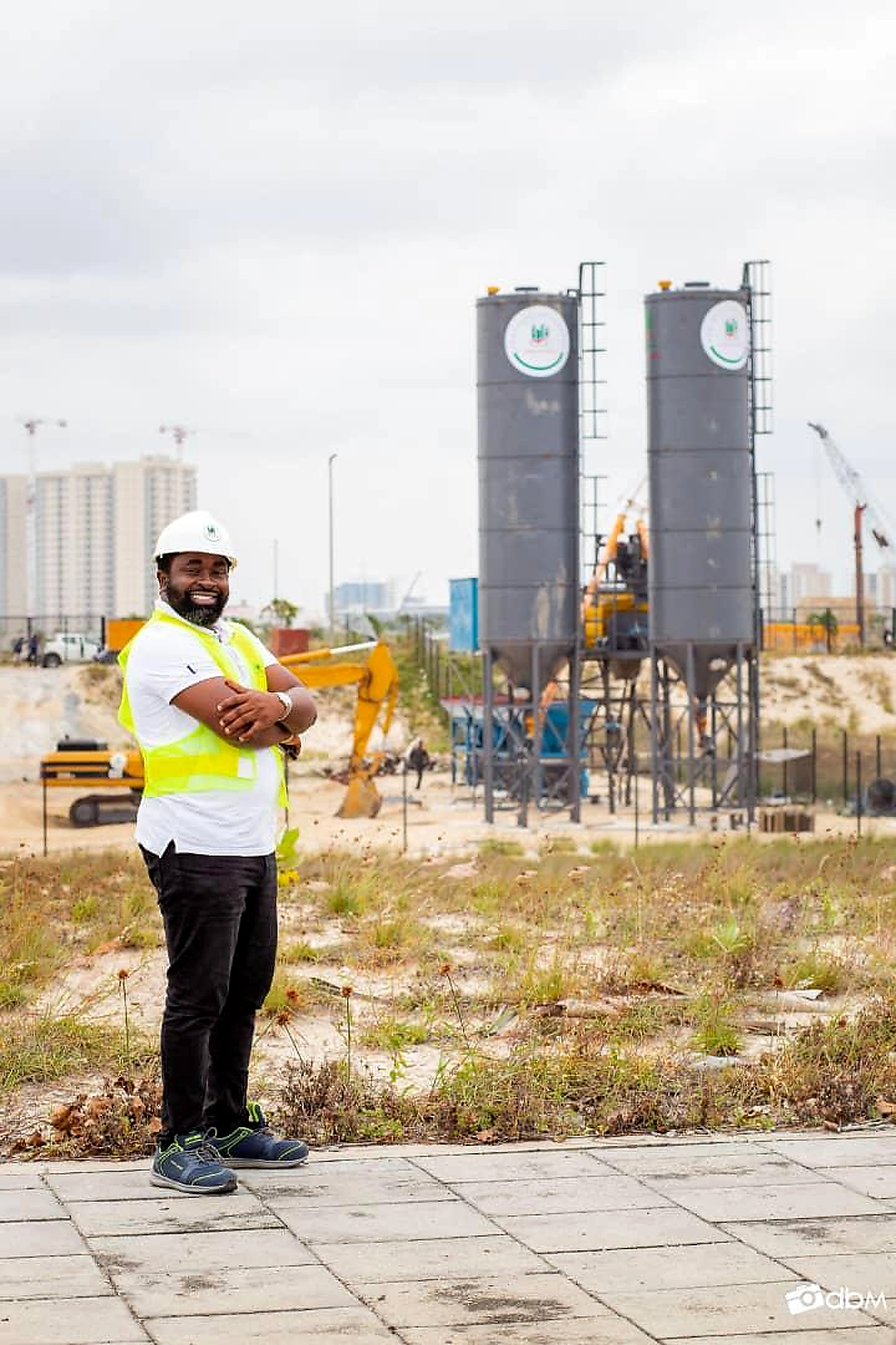Olukayode Olusanya at a construction site